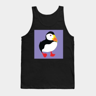 stylised puffins on lilac Tank Top